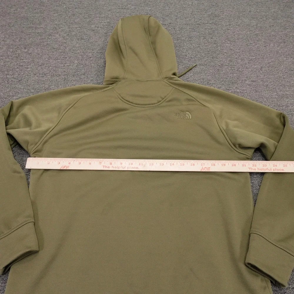 The North Face Jacket Mens Medium Green Softshell Fleece Lined Hooded Full Zip
